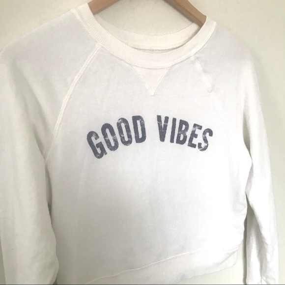 Grayson Threads Cropped Good Vibes Sweatshirt XS - Picture 4 of 9